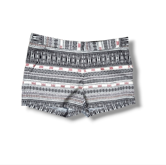 Boho Style Geometric Print Flat Front Shorts by Artesian NY | 12 - Picture 1 of 6